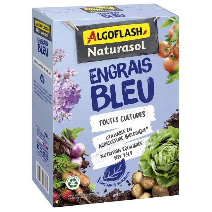 ALGOFLASH NATURASOL Engrais Bleu - 100% Naturel - 1,5 kg