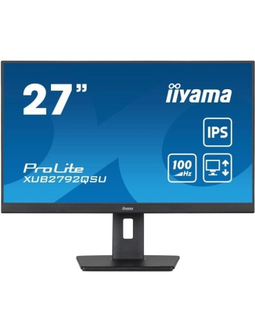Ecran PC - IIYAMA PROLITE XUB2792QSU-B6 - 27 2560x1440 - Dalle IPS - 0,4ms - 100Hz - HDMI / DisplayPort - Réglable en hauteur+P