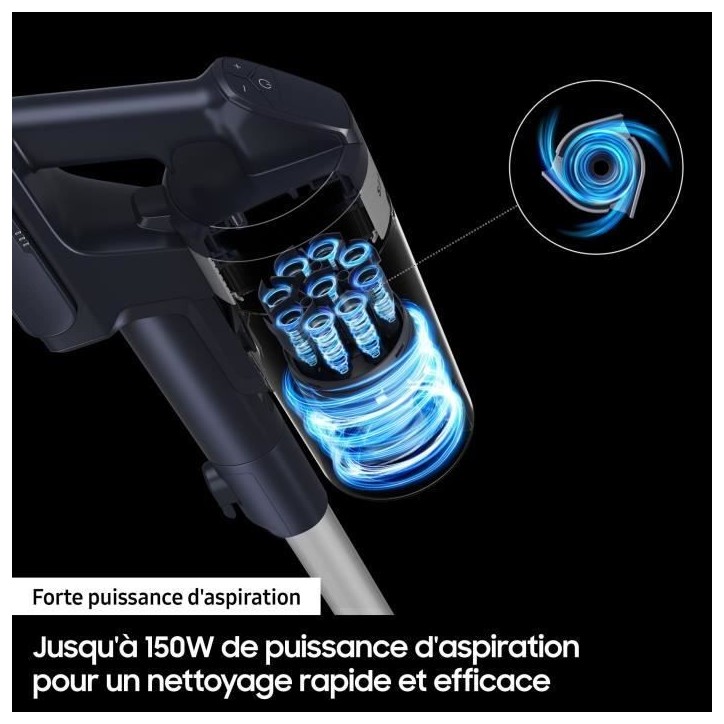 SAMSUNG VS15A6031R4 Jet 60 Turbo - Aspirateur Balai - 150 AW - Aspiration multicyclonique - Filtration HEPA - 40min d'autonomie SAMSUNG VS15A6031R4 Jet 60 Turbo - Aspirateur Balai - 150 AW - Aspiration multicyclonique - Filtration HEPA - 40min d'autonomie