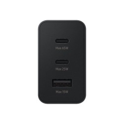 Adaptateur secteur Trio 65W - 2 x USB-C - 1 x USB-A - Noir - sans câb