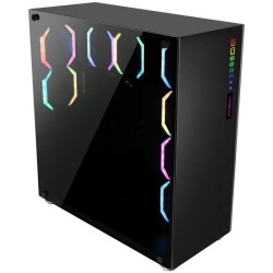 ABKONCORE BOITIER PC R780 Sync - rétro éclairage RGB - Noir - Verre