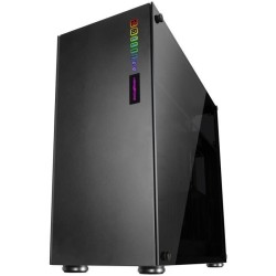 ABKONCORE BOITIER PC R780 Sync - rétro éclairage RGB - Noir - Verre