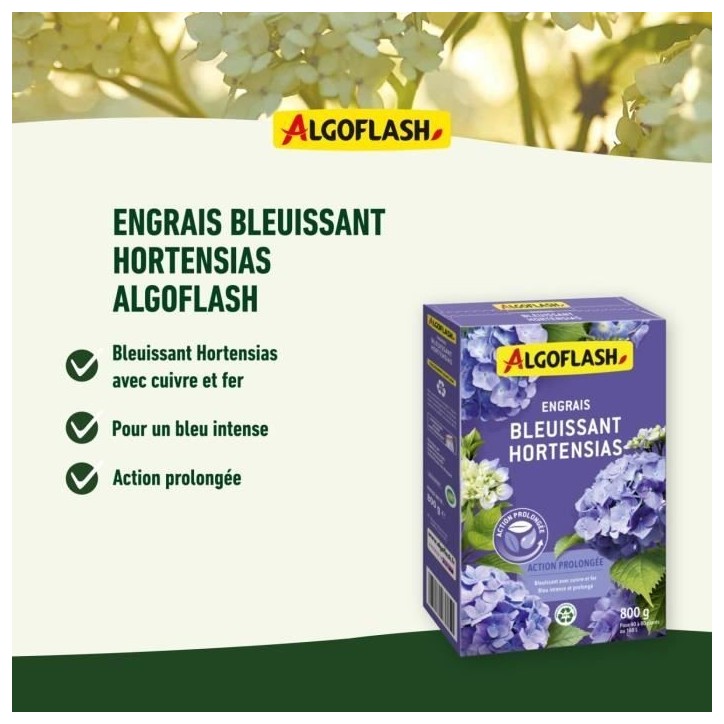 ALGOFLASH NATURASOL NATURASOL Engrais Bleuissant Hortensias - Action prolongée 800g ALGOFLASH NATURASOL NATURASOL Engrais Bleuissant Hortensias - Action prolongée 800g