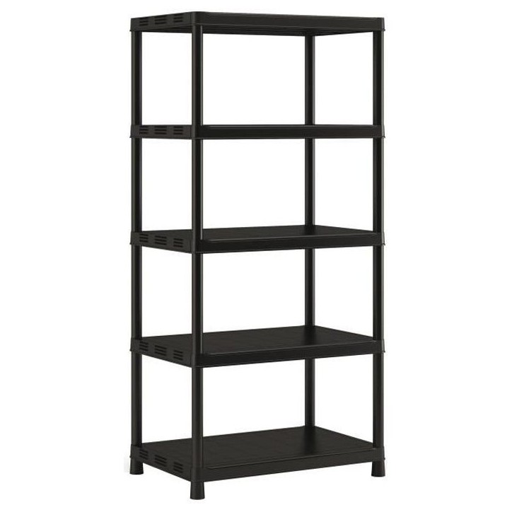 Étagere de rangement XL KETER Plus X/5 - Noir - 90 x 60 x 187 cm - 80 kg / tablette