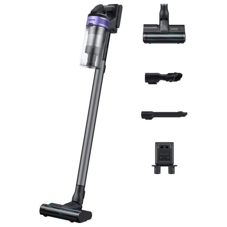 SAMSUNG Jet 75E Turbo VS20B75B1R4 - Aspirateur Balai - Puissance 200 AW - 60 minutes d'autonomie - Station de chargement 2-en-1 SAMSUNG Jet 75E Turbo VS20B75B1R4 - Aspirateur Balai - Puissance 200 AW - 60 minutes d'autonomie - Station de chargement 2-en-1