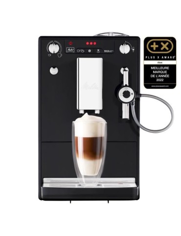Machine a Café broyeur a Grain MELITTA Solo & Perfect Milk - Noir - Espresso - Auto Cappuccinatore - 15 bars