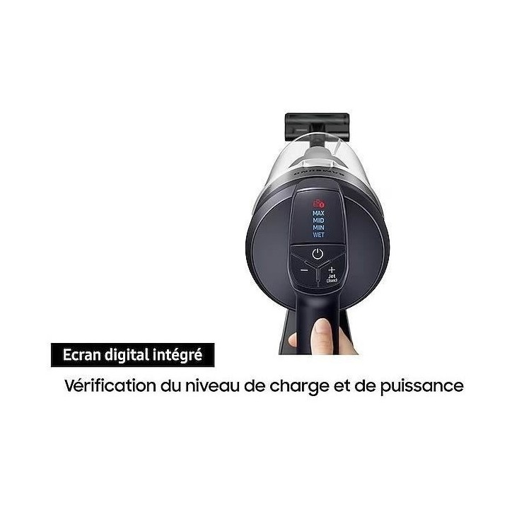 SAMSUNG Jet 75E Turbo VS20B75B1R4 - Aspirateur Balai - Puissance 200 AW - 60 minutes d'autonomie - Station de chargement 2-en-1 SAMSUNG Jet 75E Turbo VS20B75B1R4 - Aspirateur Balai - Puissance 200 AW - 60 minutes d'autonomie - Station de chargement 2-en-1