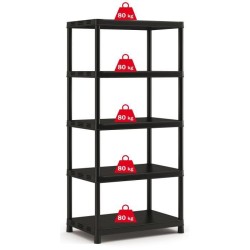 Étagere de rangement XL KETER Plus X/5 - Noir - 90 x 60 x 187 cm - 80