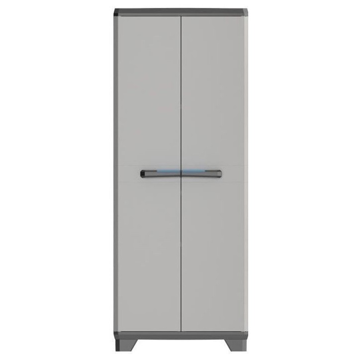 Armoire de rangement haute KETER LINEAR - Noir / Gris - 68 x 39 x 173 cm - 3 étageres réglables - Cadenassable Armoire de rangement haute KETER LINEAR - Noir / Gris - 68 x 39 x 173 cm - 3 étageres réglables - Cadenassable