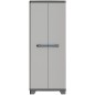 Armoire de rangement haute KETER LINEAR - Noir / Gris - 68 x 39 x 173 cm - 3 étageres réglables - Cadenassable
