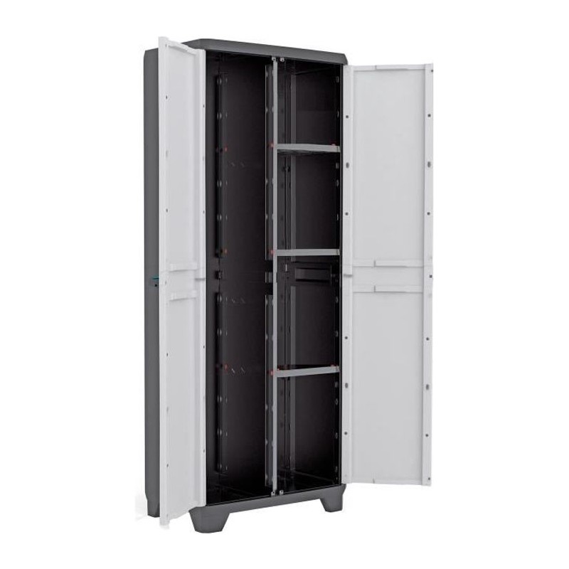 KETER Armoire de rangement utilitaire Linear - 68 x 39 x 173 cm - Noir KETER Armoire de rangement utilitaire Linear - 68 x 39 x 173 cm - Noir