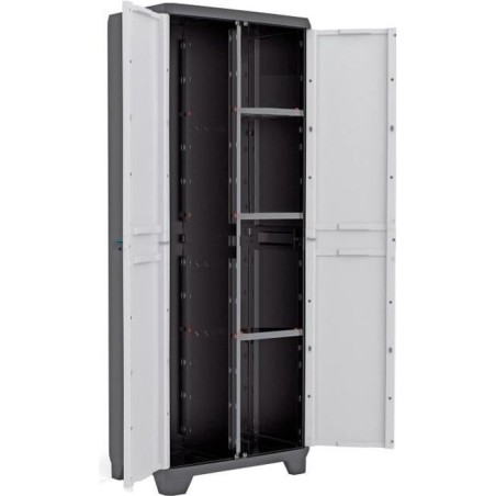 KETER Armoire de rangement utilitaire Linear - 68 x 39 x 173 cm - Noir