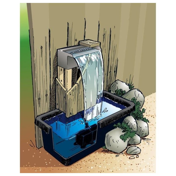 Ubbink Ensemble de cascade Niagara 60 cm LED avec pompe 401379