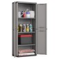 Armoire de rangement - KETER - Più - 3 tablettes réglables - Gris / Noir