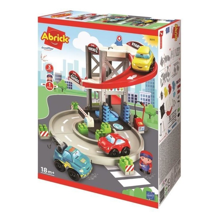 Garage - ECOIFFIER - Garage Abrick - Deux voitures - Dépanneuse - Jouet pour enfant Garage - ECOIFFIER - Garage Abrick - Deux voitures - Dépanneuse - Jouet pour enfant