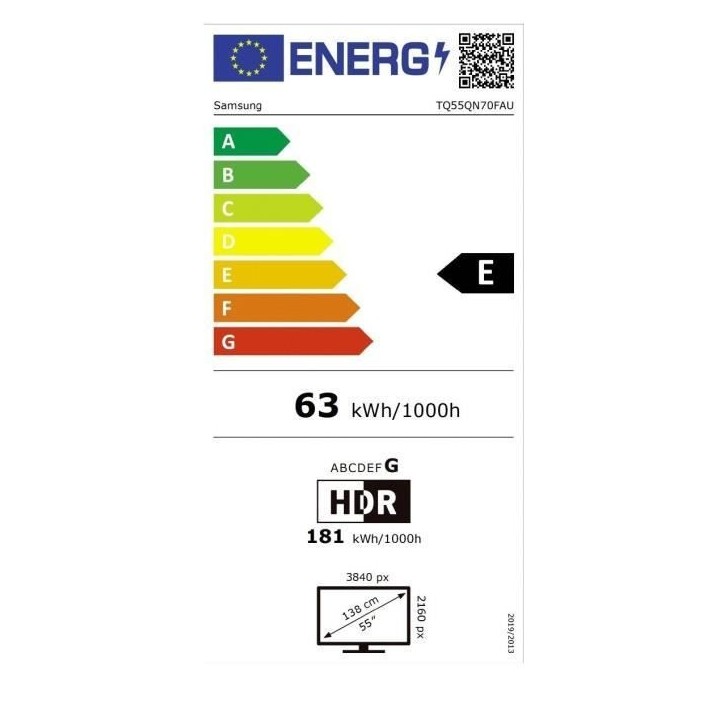 Samsung 55QN70F - TV NeoQLED MiniLED 55 (140 cm) - 4K UHD 3840x2160 - 144Hz - HDR10+ - Smart TV - Gaming Hub - 3xHDMI - WiFi Samsung 55QN70F - TV NeoQLED MiniLED 55 (140 cm) - 4K UHD 3840x2160 - 144Hz - HDR10+ - Smart TV - Gaming Hub - 3xHDMI - WiFi