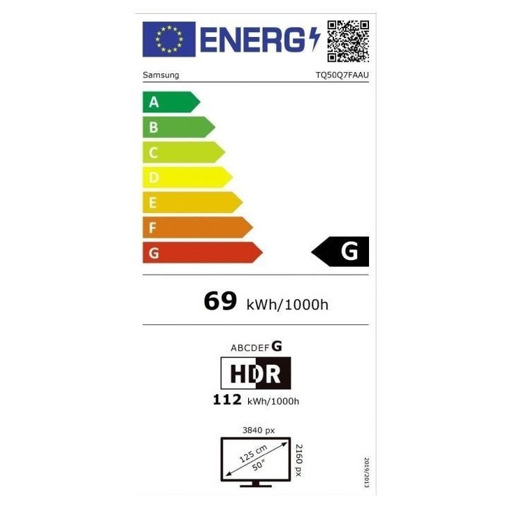Samsung 50Q7F - TV QLED 50 (127 cm) - 4K UHD 3840x2160 - HDR10+ - Smart TV - Gaming Hub - 3xHDMI - WiFi