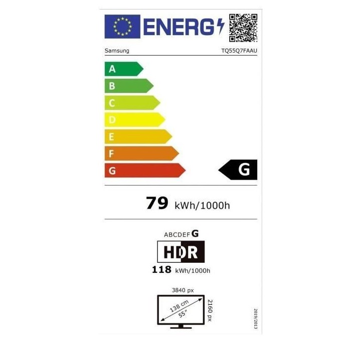 Samsung 55Q7F - TV QLED 55 (140 cm) - 4K UHD 3840x2160 - HDR10+ - Smart TV - Gaming Hub - 3xHDMI - WiFi Samsung 55Q7F - TV QLED 55 (140 cm) - 4K UHD 3840x2160 - HDR10+ - Smart TV - Gaming Hub - 3xHDMI - WiFi
