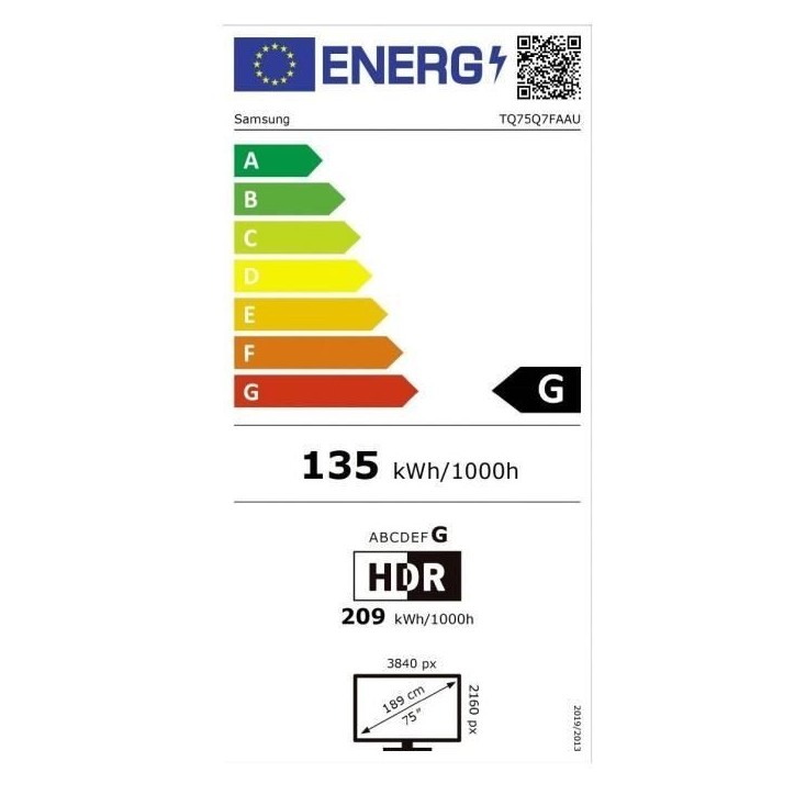 Samsung 75Q7F - TV QLED 75 (190 cm) - 4K UHD 3840x2160 - HDR10+ - Smart TV - Gaming Hub - 3xHDMI - WiFi Samsung 75Q7F - TV QLED 75 (190 cm) - 4K UHD 3840x2160 - HDR10+ - Smart TV - Gaming Hub - 3xHDMI - WiFi