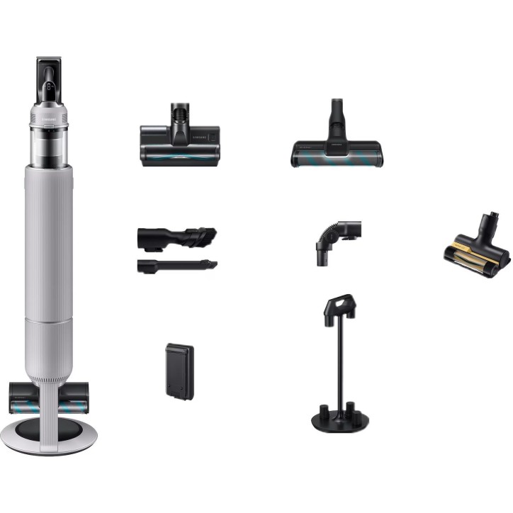 Aspirateur Balai sans fil - SAMSUNG BESPOKE AI Jet lite pet VS80F28ELP - 770 W - 280 AW - 60 min - 0,5 L - 86 dB - Gris Aspirateur Balai sans fil - SAMSUNG BESPOKE AI Jet lite pet VS80F28ELP - 770 W - 280 AW - 60 min - 0,5 L - 86 dB - Gris