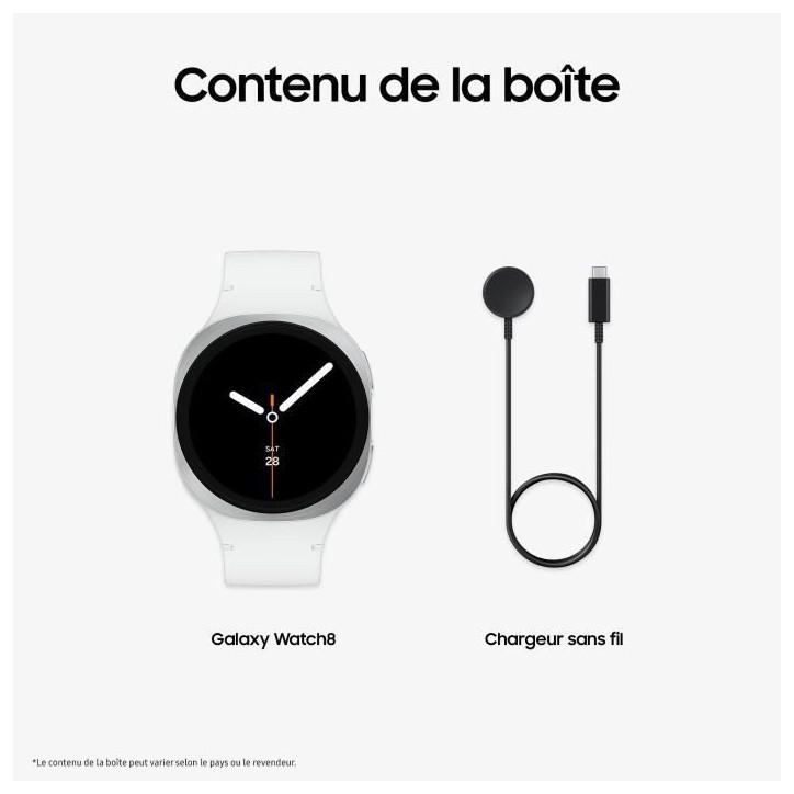 Samsung Galaxy Watch8 Montre connectée Bluetooth 40mm Silver