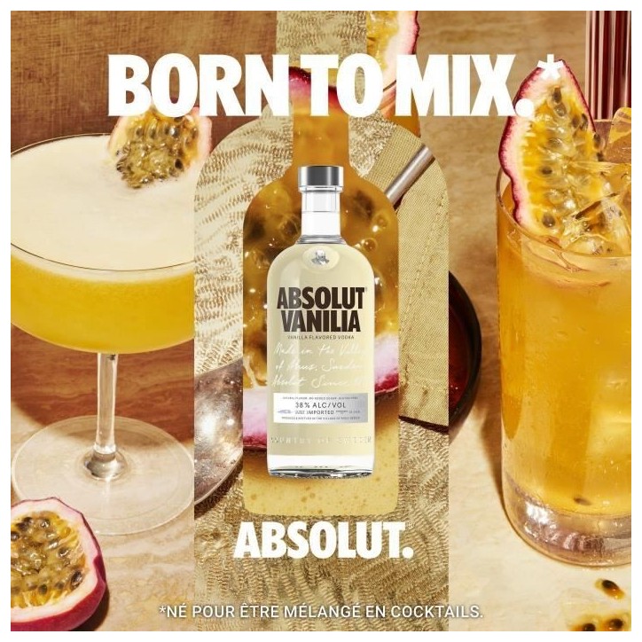 Absolut - Vanille - Vodka aromatisée - 38,0% Vol.