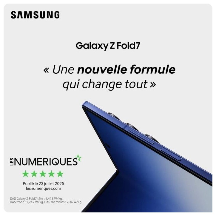 Samsung Galaxy Z Fold7 5G Smartphone 256 Go Noir Absolu
