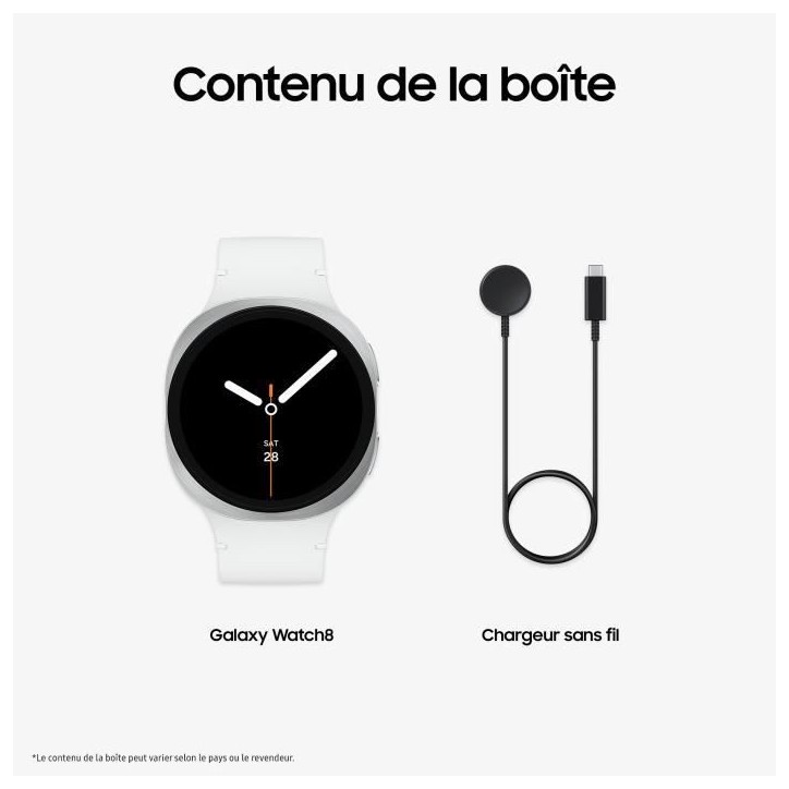 Samsung Galaxy Watch8 Montre connectée 4G 44mm Silver