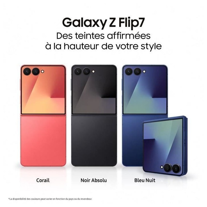 Samsung Galaxy Z Flip7 5G Smartphone 256 Go Noir Absolu