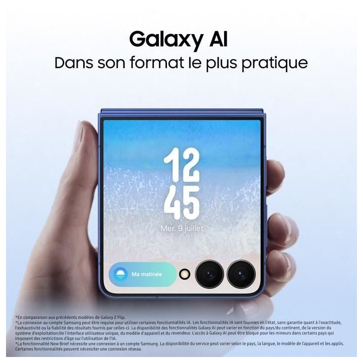 Samsung Galaxy Z Flip7 5G Smartphone 256 Go Noir Absolu