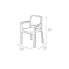 Lot de 6 fauteuils de jardin - Allibert by KETER - SAMANNA - En résin
