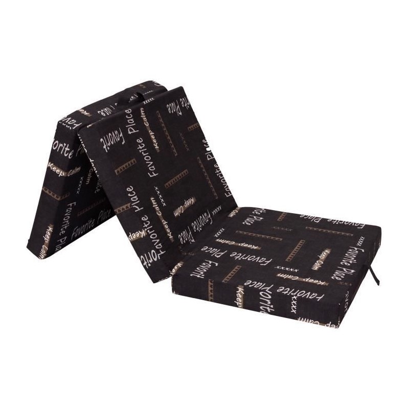 Chauffeuse pliante - SAMBA - Multi-position - Motif - 190 x 70 x 9 cm Chauffeuse pliante - SAMBA - Multi-position - Motif - 190 x 70 x 9 cm