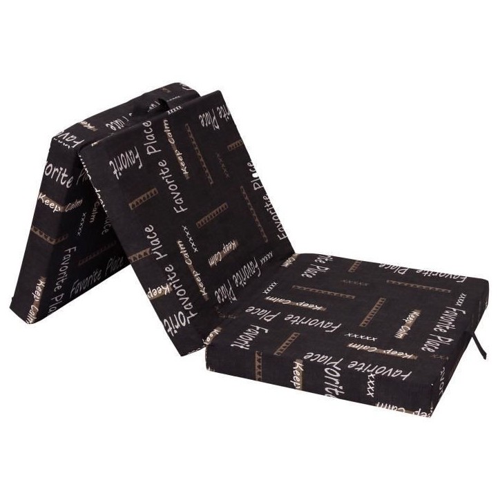 Chauffeuse pliante - SAMBA - Multi-position - Motif - 190 x 70 x 9 cm Chauffeuse pliante - SAMBA - Multi-position - Motif - 190 x 70 x 9 cm