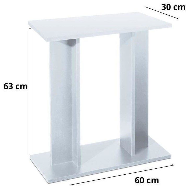 Meuble 60 cm pour Aquarium - Blanc - Montage facile - Design moderne Meuble 60 cm pour Aquarium - Blanc - Montage facile - Design moderne