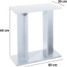 Meuble 60 cm pour Aquarium - Blanc - Montage facile - Design moderne