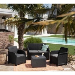 Salon de jardin avec coffre de rangement - en résine - Allibert by KE