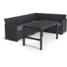 Salon de jardin avec table basse 2 en 1 - en résine - Allibert by KET