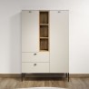 Buffet haut - SAO PAULO - Cachemire / Chene blond - 2 portes, 3 niches