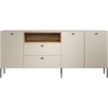 Buffet - SAO PAULO - Cachemire / Chene blond - 3 portes, 1 niche, 2 ti