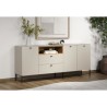 Buffet - SAO PAULO - Cachemire / Chene blond - 3 portes, 1 niche, 2 ti