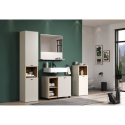 Salle de bain complete - Coloris Cachemire - L180 x H186 x P42 cm - Co