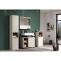 Salle de bain complete - Coloris Cachemire - L180 x H186 x P42 cm - Colonne + Miroir + Meuble sous vasque + rangement bas- SAO P Salle de bain complete - Coloris Cachemire - L180 x H186 x P42 cm - Colonne + Miroir + Meuble sous vasque + rangement bas- SAO P