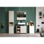 Salle de bain complete - Coloris Cachemire - L180 x H186 x P42 cm - Colonne + Miroir + Meuble sous vasque + rangement bas- SAO P Salle de bain complete - Coloris Cachemire - L180 x H186 x P42 cm - Colonne + Miroir + Meuble sous vasque + rangement bas- SAO P
