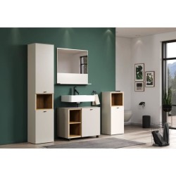 Salle de bain complete - Coloris Cachemire - L180 x H186 x P42 cm - Co