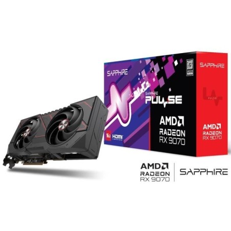 SAPPHIRE - Carte graphique - PULSE AMD RADEON™ RX 9070 GAMING - 16 G