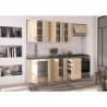 SARA Cuisine complete modulable - 7 éléments - Décor chene sonoma -