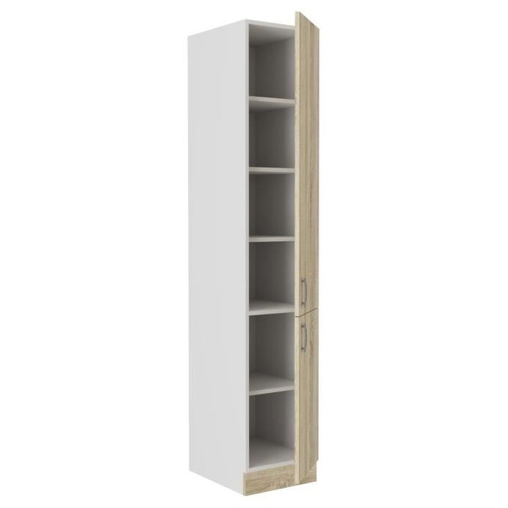 SARA - Colonne 2 portes - Décor chene sonoma - L40xP57xH210 cm SARA - Colonne 2 portes - Décor chene sonoma - L40xP57xH210 cm