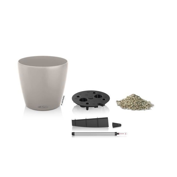 LECHUZA Pot de fleurs - Classico color 28 - Ø 28 x 26 - Kit complet - Brun sable - 9 L LECHUZA Pot de fleurs - Classico color 28 - Ø 28 x 26 - Kit complet - Brun sable - 9 L