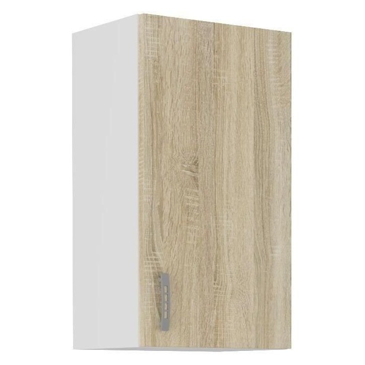 SARA Meuble haut - 1 porte - Décor chene sonoma - L40 x P31 x H71,5 cm