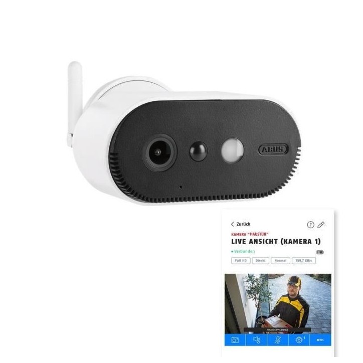 Set pour caméra de surveillance - ABUS - PPIC91000 - 1920 x 1080 pixels - Vision nocturne - 130° champ de vision